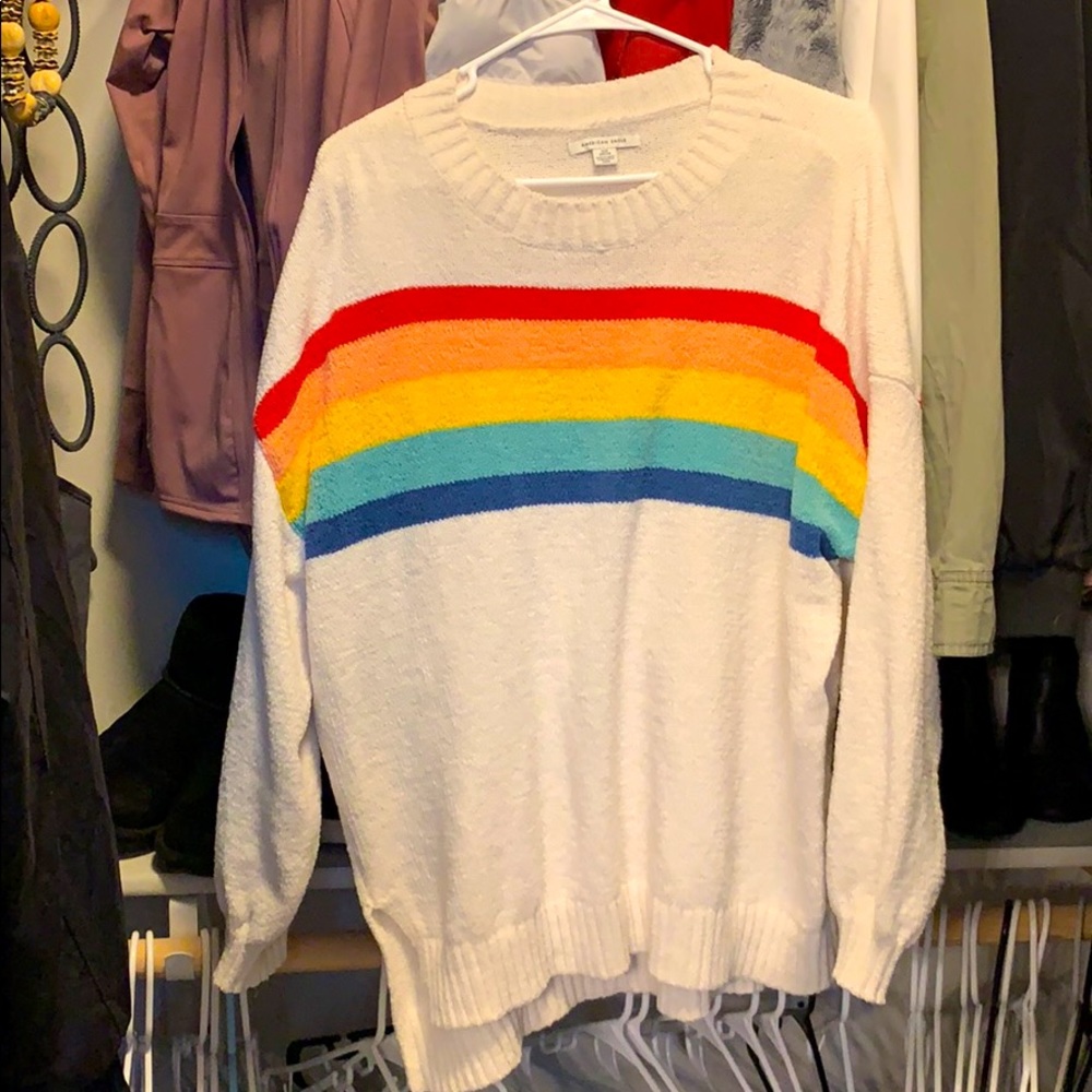 AE Rainbow Oversized Sweater